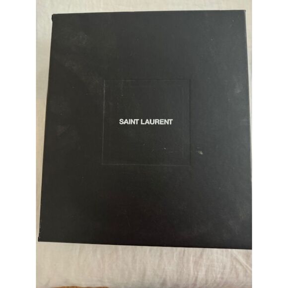 Saint Laurent YSL Lucas Women's Fringe Western Ankle Boots, Black, 36/6 - Picture 9 of 9